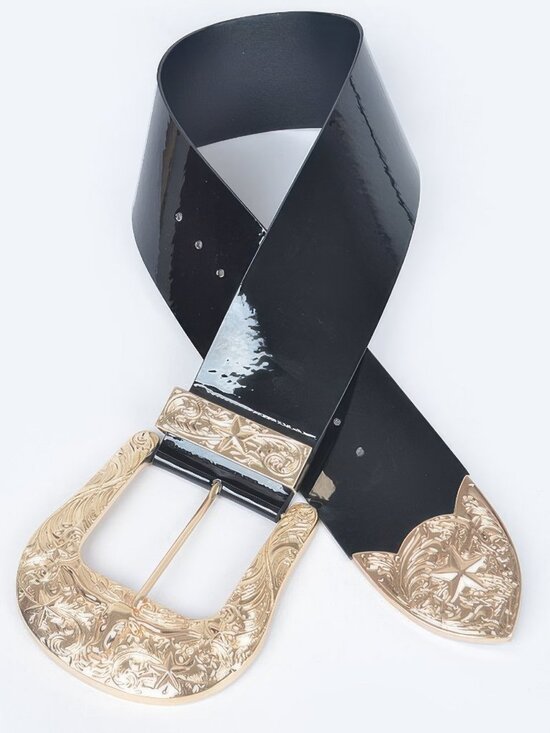 Oversized Multi Metal Waist Enamel Belt